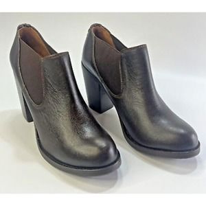 New Ariat 'Geneva' Women's Black Leather Ankle Boots Bootie Sz 10 Slip-on Heeled